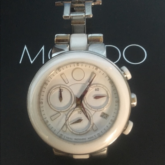 Movado White / Silver Cerena Chronograph Watch - Picture 5 of 6